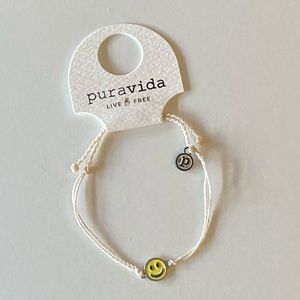 Pura Vida Enamel Happy Face Bracelet! NWT!